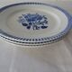 3 EVIAN flat plates old earthenware 482112 Luneville pink blue
