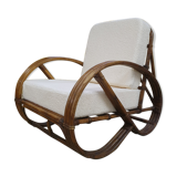Fauteuil rotin 1960