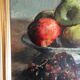 Huile originale signée "Nature Morte à la Coupe de Fruits"