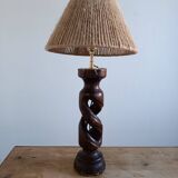 Turned wood lamp 1950