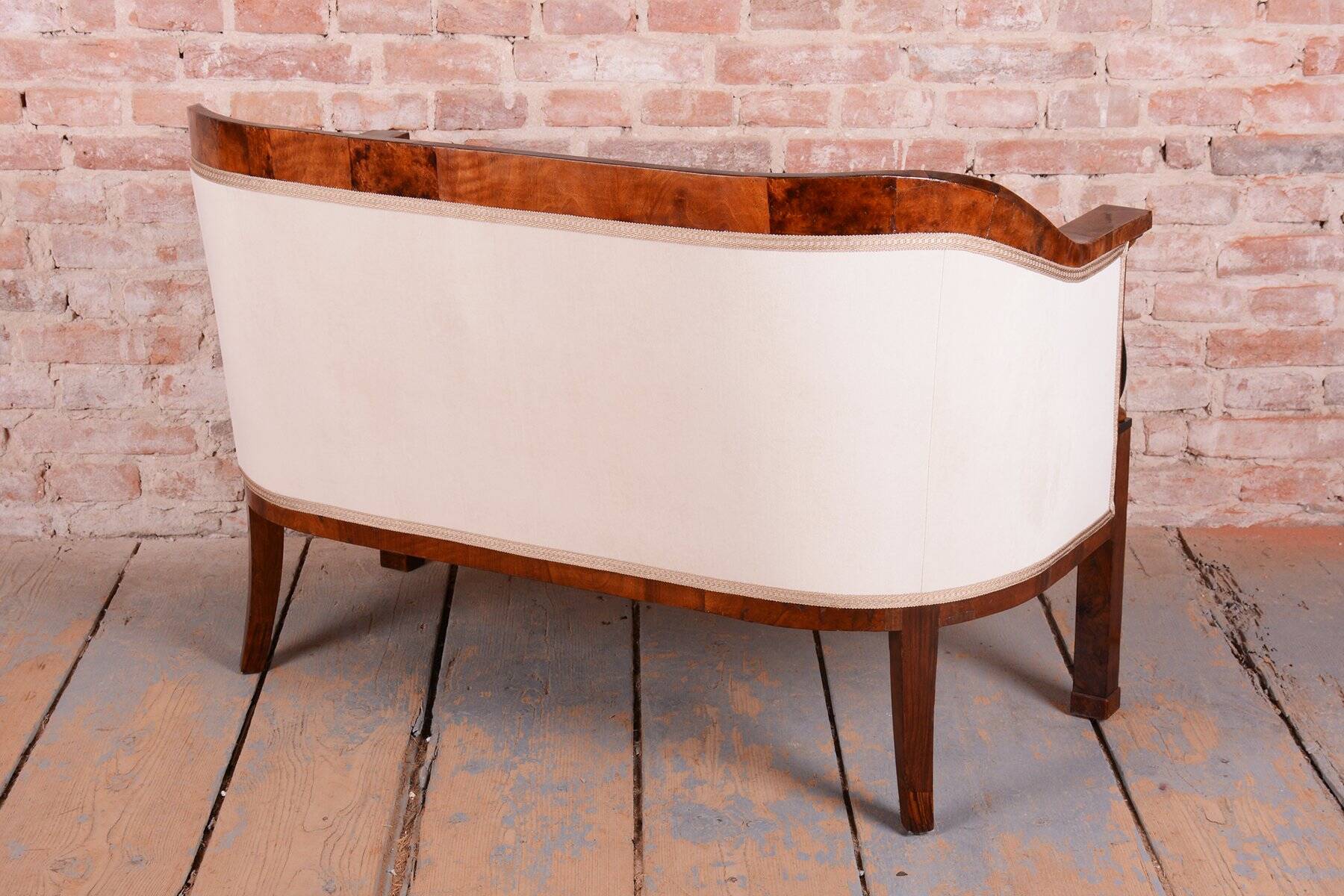 Biedermeier Seating Set in Walnut and Ebony, Austria, 1820s, Set of 3
