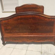 Solid walnut bed with very old walnut burl.
