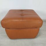 Pouf cuir vintage