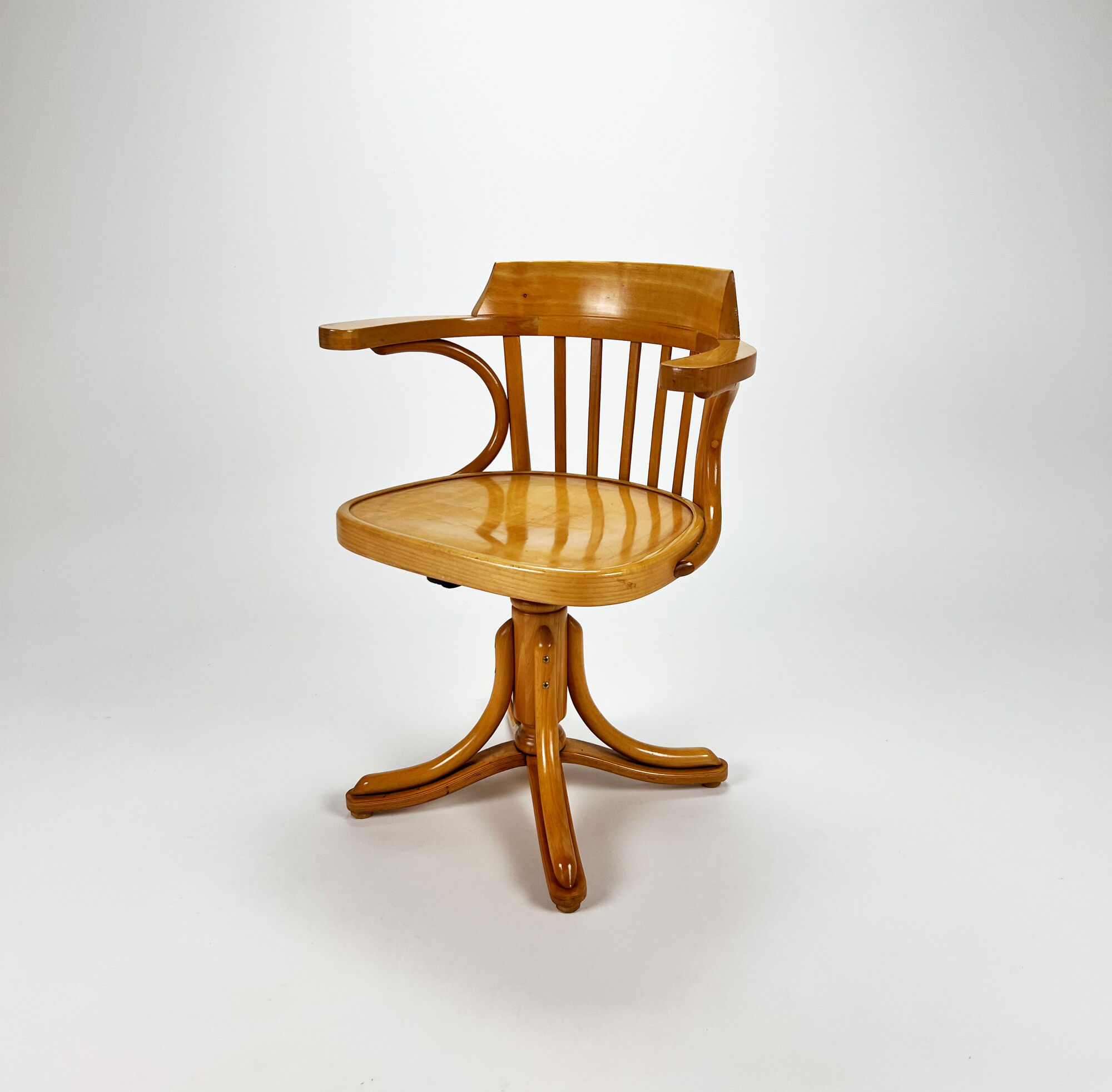 Bentwood desk chair By Zpm radomsko, 1950s