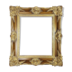 Large frame Louis XV style wood and gilded stucco patinated 78x69 cm, leaf: 55.5x46.5 cm