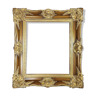 Large frame Louis XV style wood and gilded stucco patinated 78x69 cm, leaf: 55.5x46.5 cm