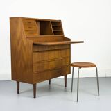 Secrétaire en teck de Chr. Møller, années 1960