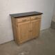 Small kitchen cabinet / small Mado sideboard in raw wood, 1950