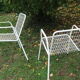 Pair of Italian Emu iron and rilsan armchairs