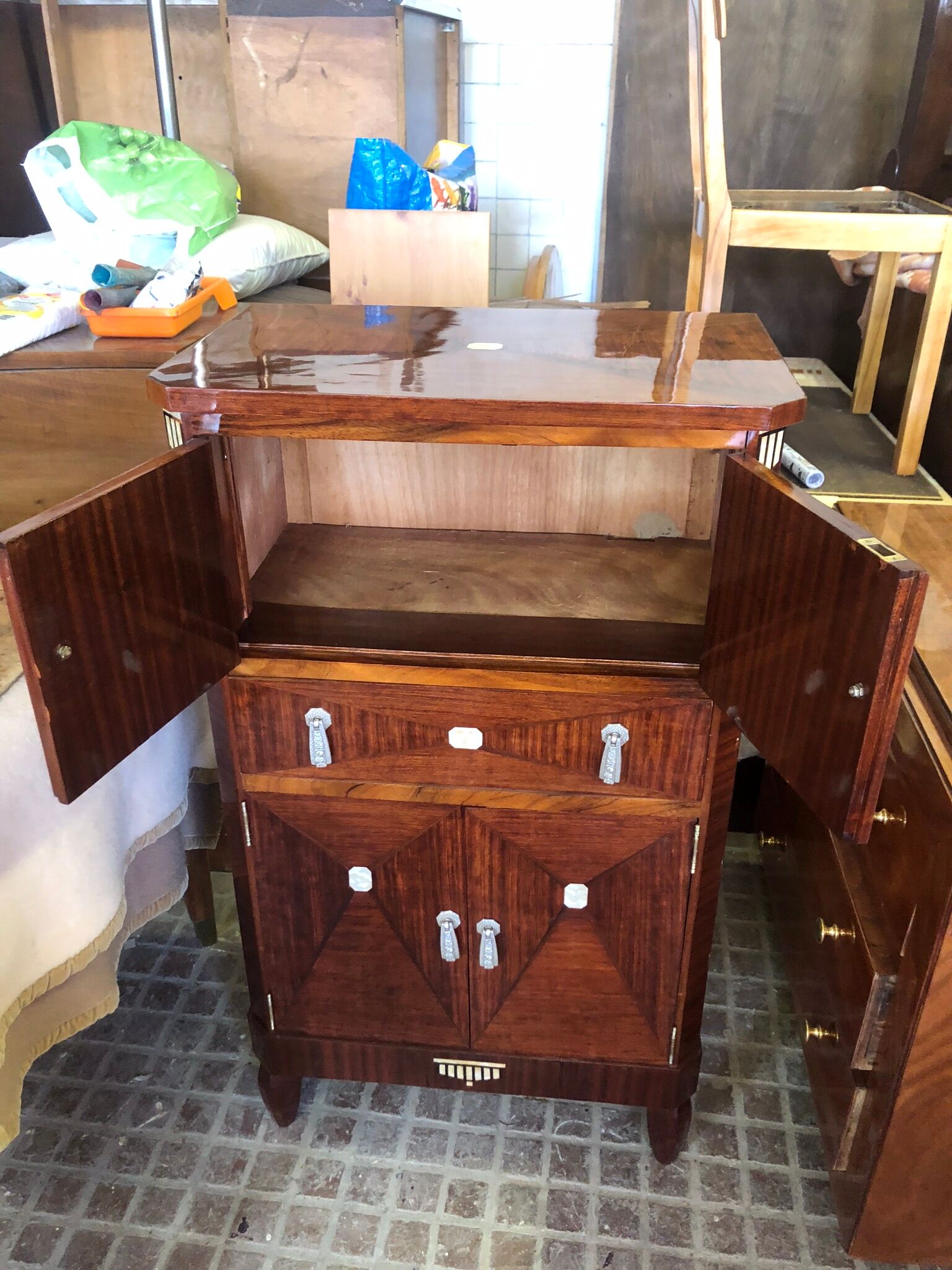 Art deco bar cabinet