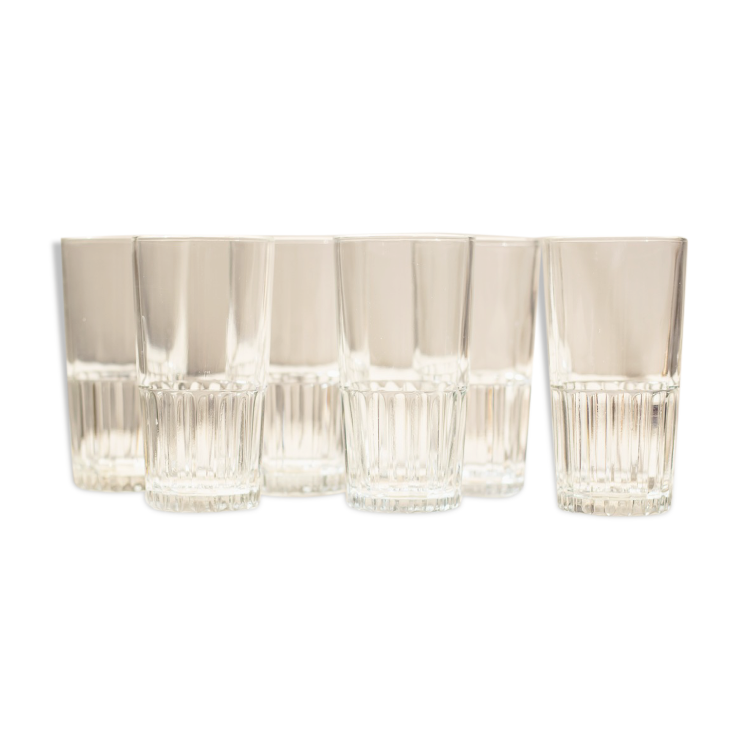 6 vintage high glasses