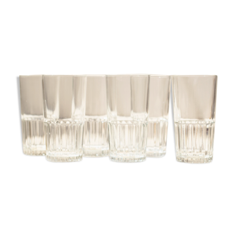 6 vintage high glasses