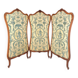 Old wooden and fabric screen