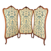 Old wooden and fabric screen