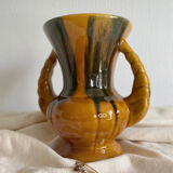 Vase with double ceramic handles
