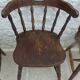 4 solid wood chairs in western style called "smockers chairs", in oak.