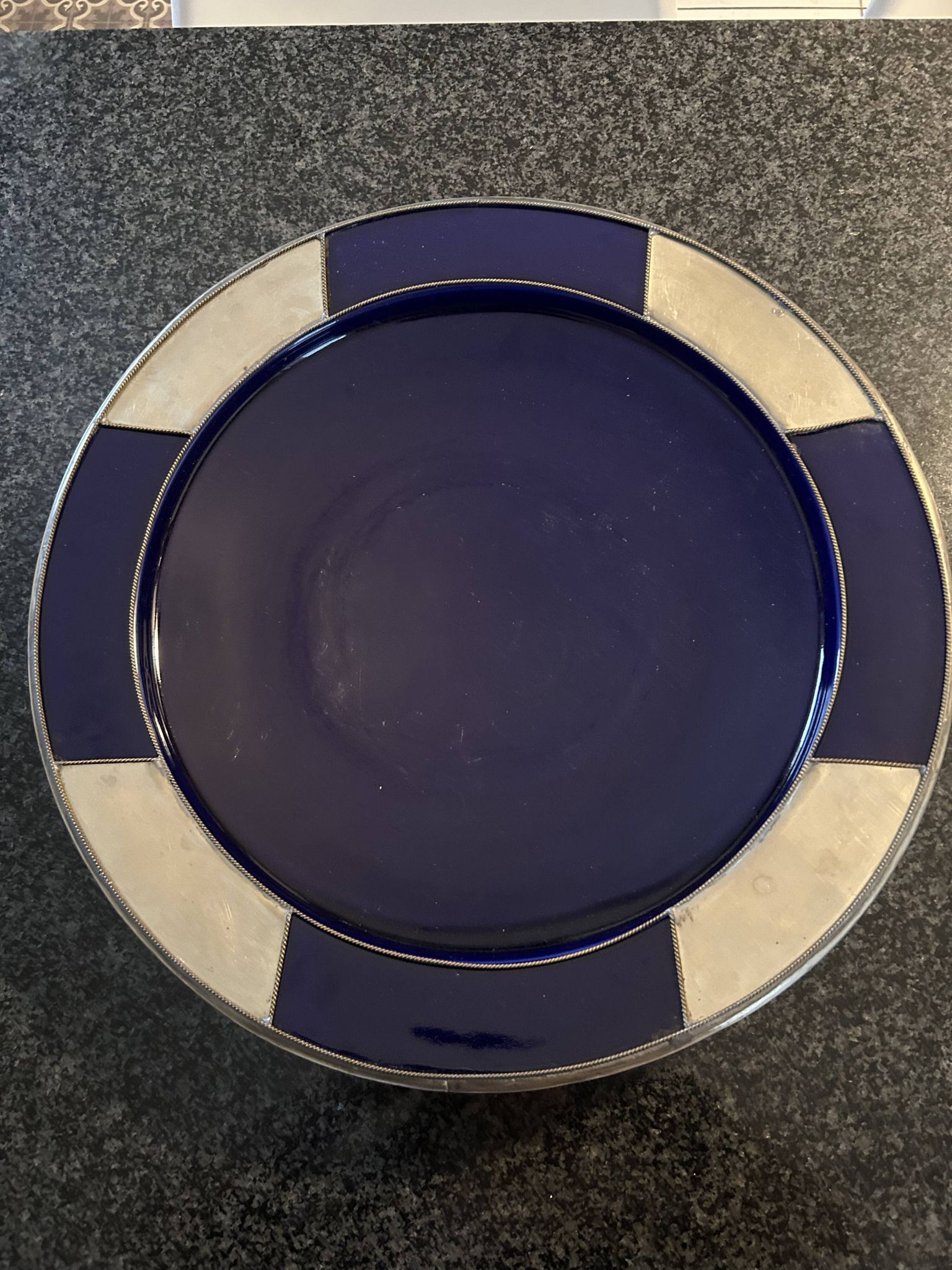 Plat marocain argenté
