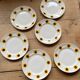 6 sunflower dessert plates Moulins des loups