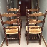 set of 4 louis XIII chairs mulched