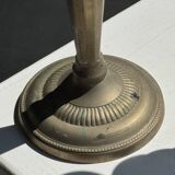 Pair of classic candlesticks in patinated gold metal H25