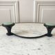 Design coat hook in sage green and black metal from the 70s