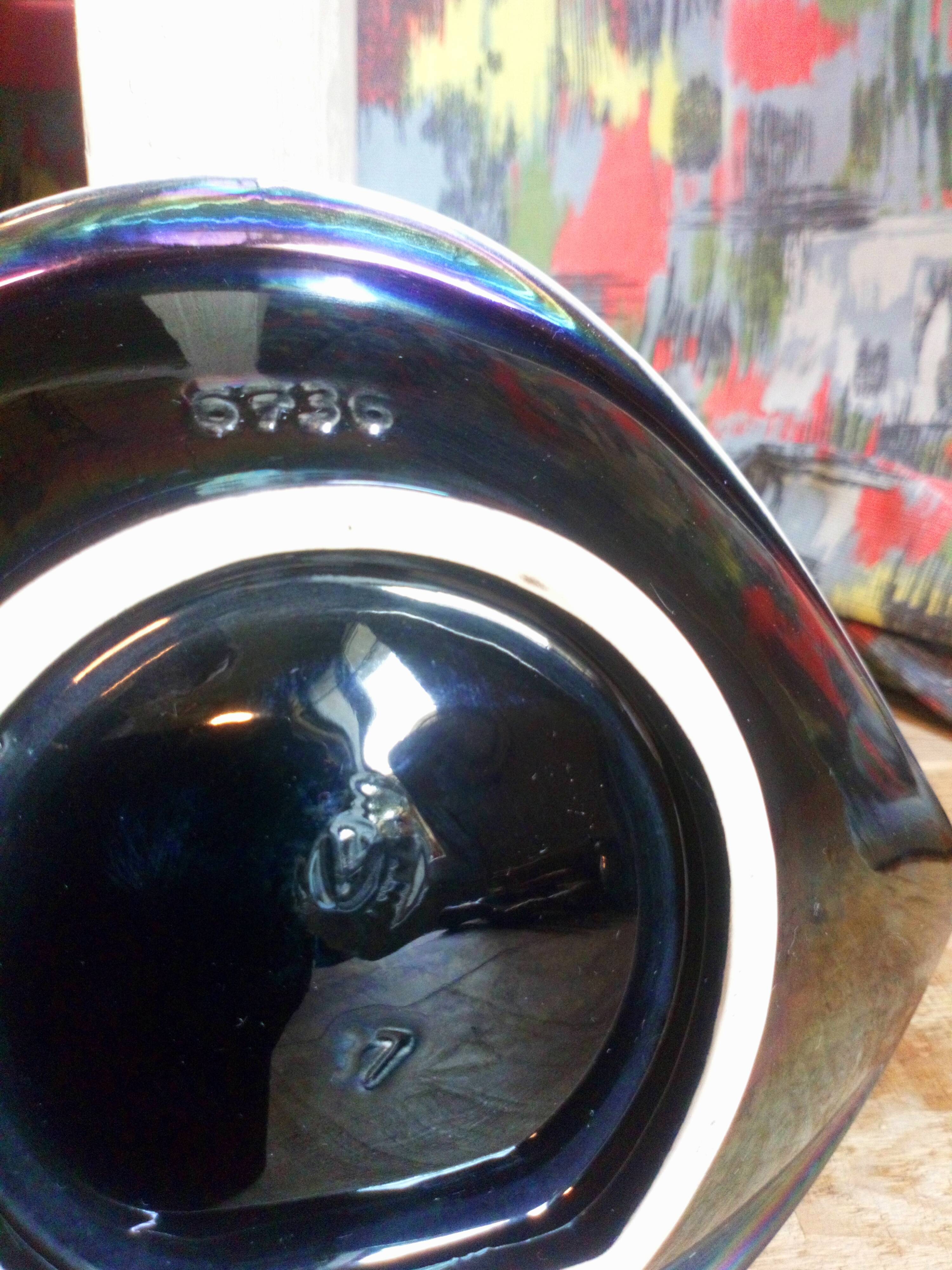 Four vintage Verceram ceramic dessert plates