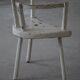 Decorative armchair painted white, Wabi Sabi, early 20th century