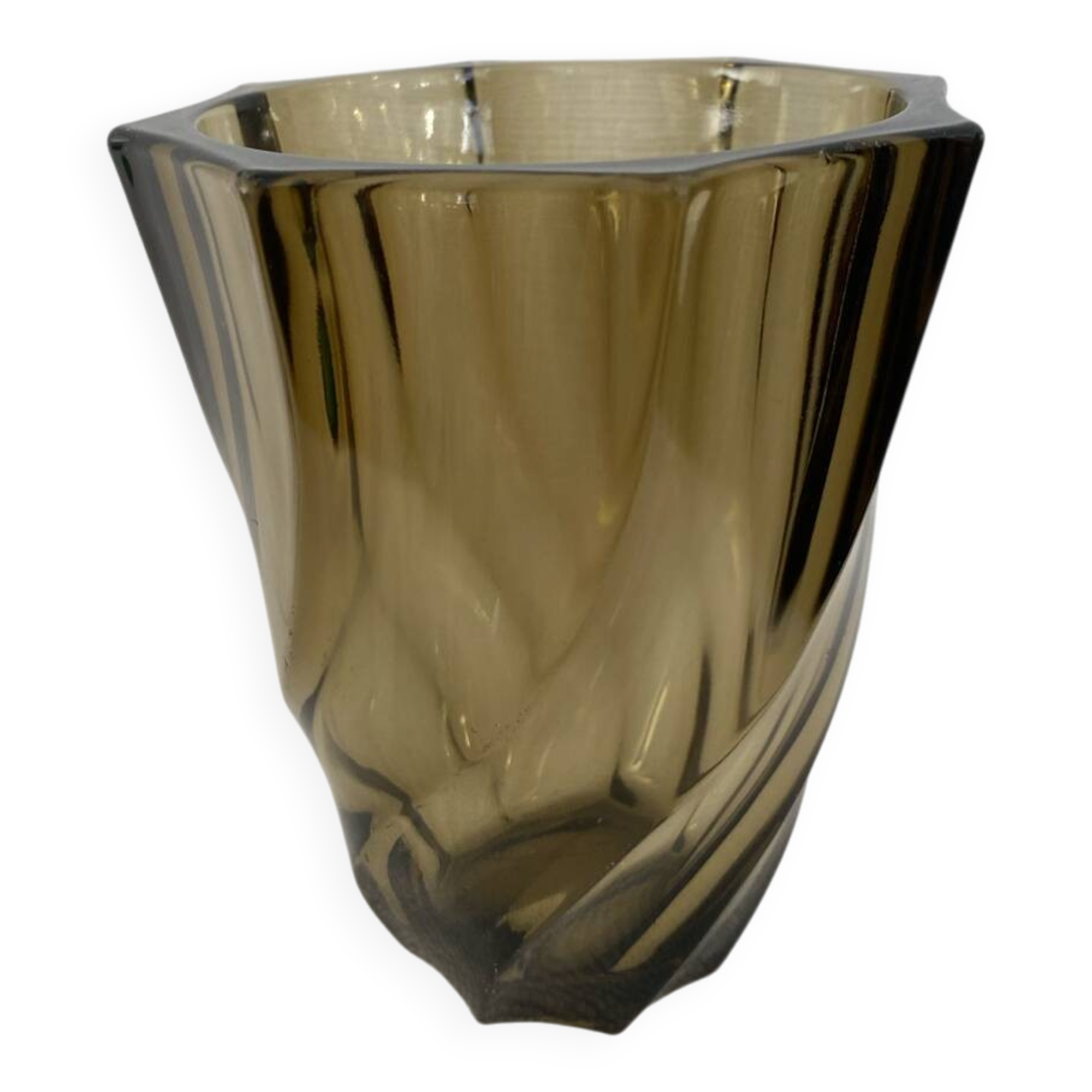 Smoked glass vase