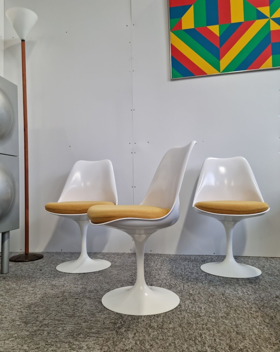 Lot de 3 chaises Tulip d'Eero Saarinen édition Knoll