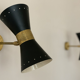Pair of black Italian diabolo appliques