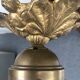 Bronze ceiling lamp and glassware