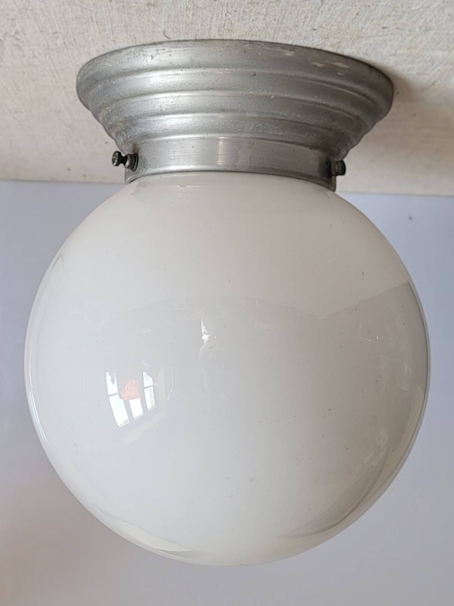 Opal glass ball ceiling light