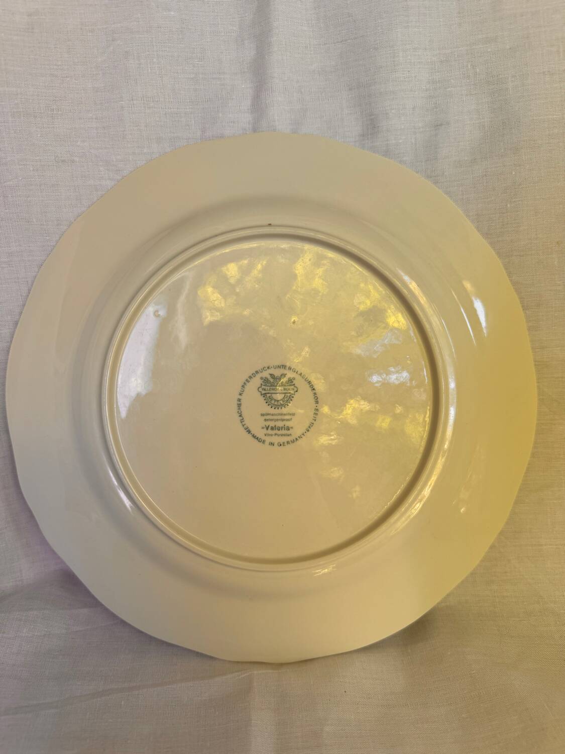 Assiette bleue en porcelaine vintage Villeroy & Boch Valeria