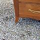 Chest of drawers from the 40s/50s in golden blond walnut 3 drawers feet compass