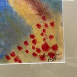 Signed drawing of a southern landscape