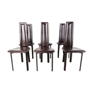 Chaises de salle à manger en cuir