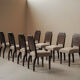 Set of 8 Art Deco chairs, France, circa 1930