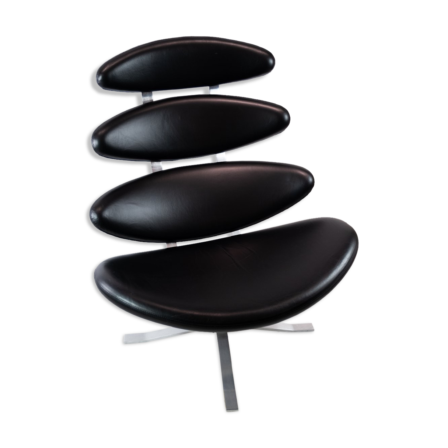 Fauteuil corona modèle EJ 5, conçu par Poul M. Volther en 1964