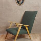 Scandinavian armchair with compass legs