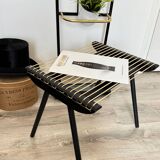 Vintage black Georges Tigien stool