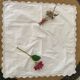 White cotton pillowcase with monogram BC.