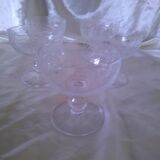 Set of 5 bubble glass ice cream cups