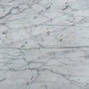 Tulip-shaped table with beveled calacata marble top, 1970s edition