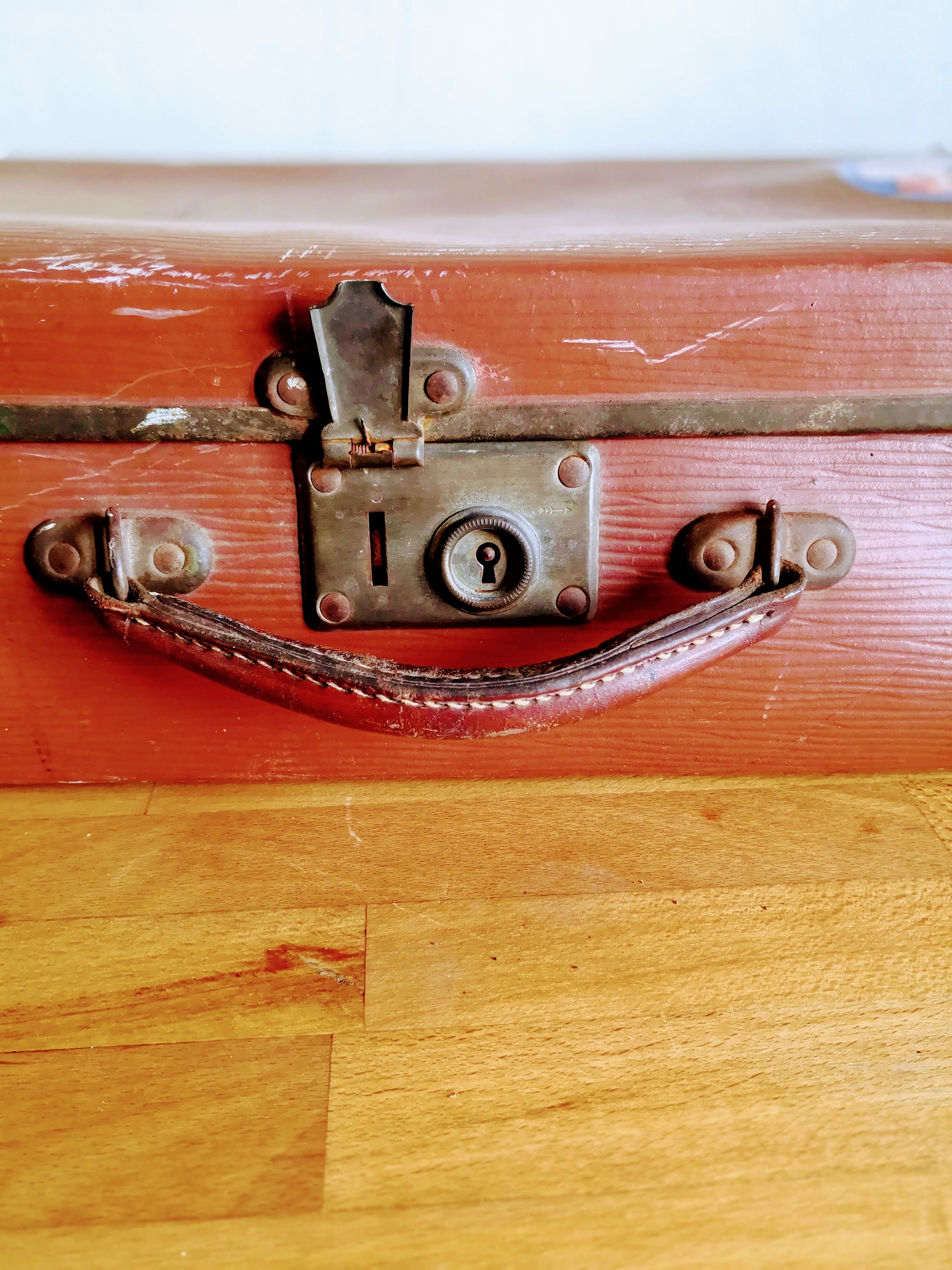 Vintage brown suitcase