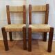 Pair of brutalist chairs mulched 50s