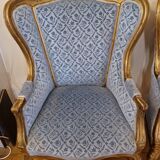 Pair of gilded bergere armchairs