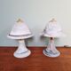 Pair of marbled Murano glass mushroom lamps, 1970s-80s.