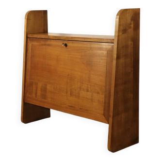 Vintage wooden wall-mounted secretary desk, 1950