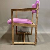 Fuchsia armchair scandinavian design stamp 1960
