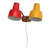 1960s Scandinavian Two-Arm Wall Lamp in Metal